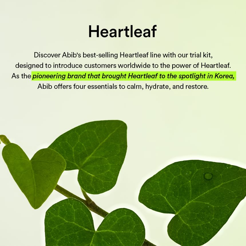 Abib HEARTLEAF CALMING TRIAL KIT - Dolly Jolly LLC